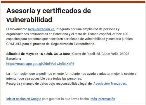 Asesoría jurídica GRATUITA para el proceso de  Regularización Extraordinaria. 