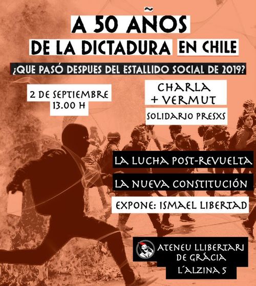 Vermut Solidario Presxs A 50 AÑOS DE LA DICTADURA EN CHILE