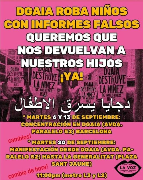 Concentración en DGAIA: Que nos devuelvan a nuestros hijos ¡ya!