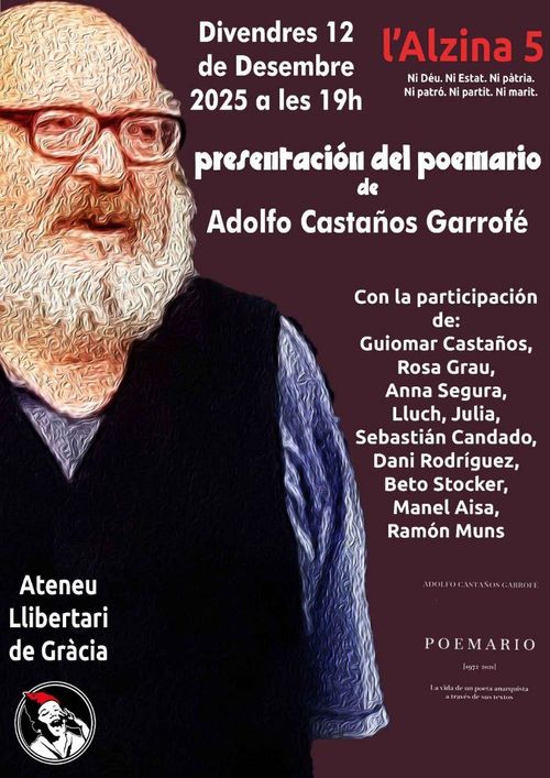 Presentació del poemari de ADOLFO CASTAÑOS GARROFÉ