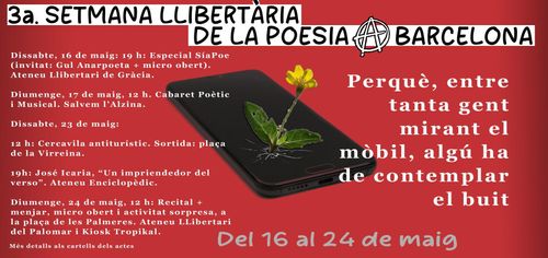 3ª Setmana Llibertaria de la Poesia Ⓐ  Barcelona