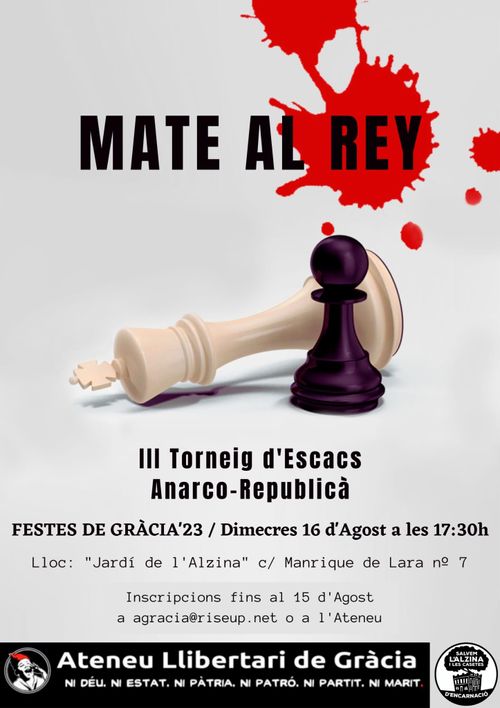 MATE AL REY, III Torneig d'escacs Festa Major de Gràcia