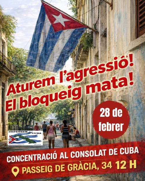 28F “Aturem l’agressió. El bloqueig mata.” 