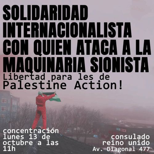 Concentración en solidaridad con Palestine Action