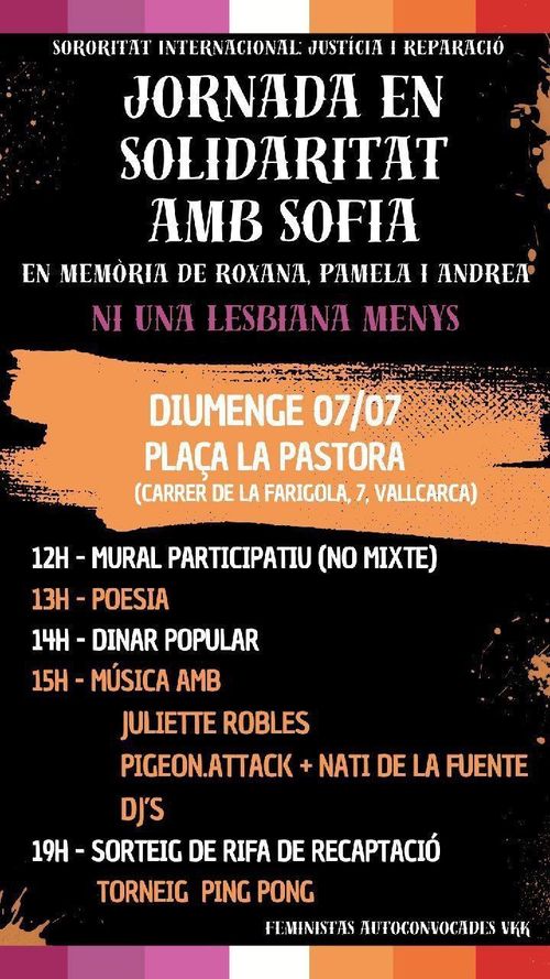 Jornada de solidaritat amb Sofía