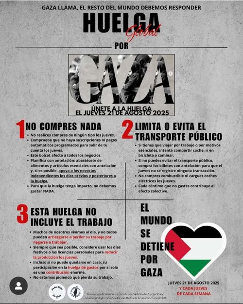 ¡Huela Global por Gaza! Vaga Global per Gaza!