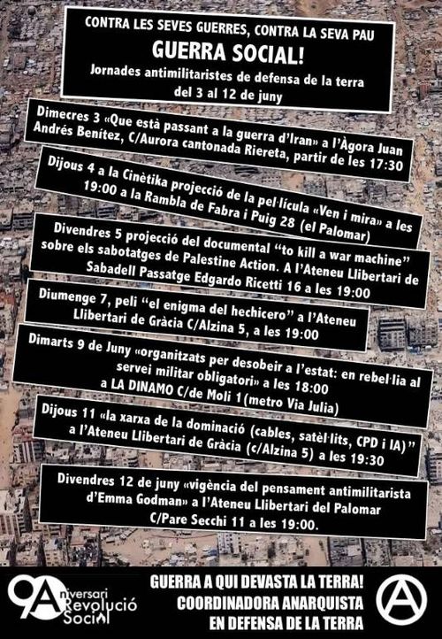 Jornades antimilitaristes en defensa de la terra 