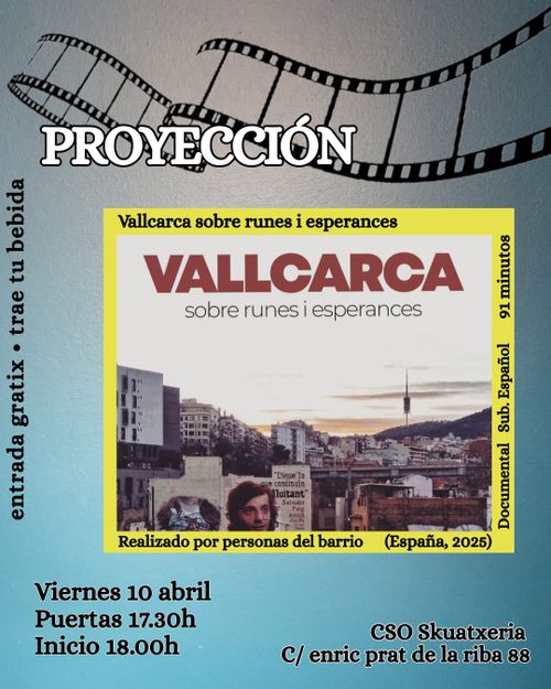 Projecció: Vallcarca sobre runes y esperances