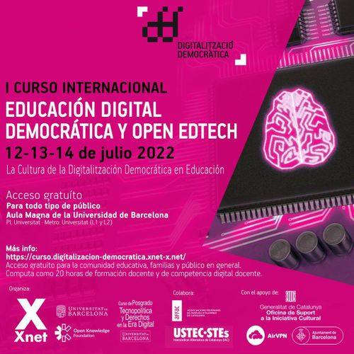I Curs Internacional d'Educació Digital Democràtica i Open Edtech
