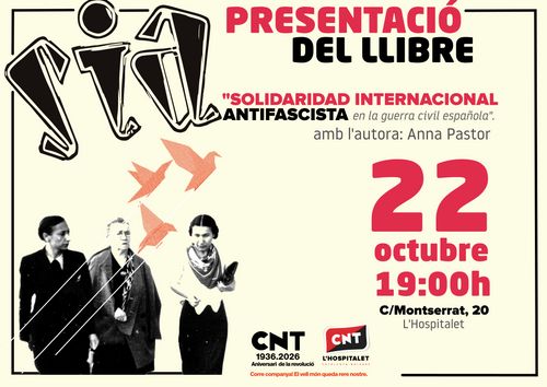 [LH] Presentació 📖 “Solidaridad Internacional Antifascista (SIA) en la Guerra Civil Española” Anna Pastor