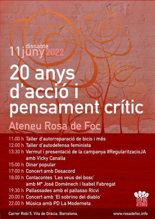 20 anys d’acció i pensament crític: Ateneu Rosa de Foc