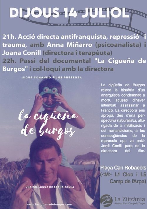 Cinema a la fresca, projecció de "La cigueña de Burgos"