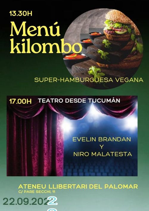 Menú Quilombo + Teatro