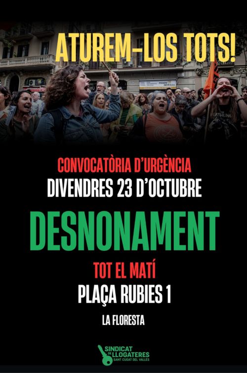 Convocatòria urgent desnonament 