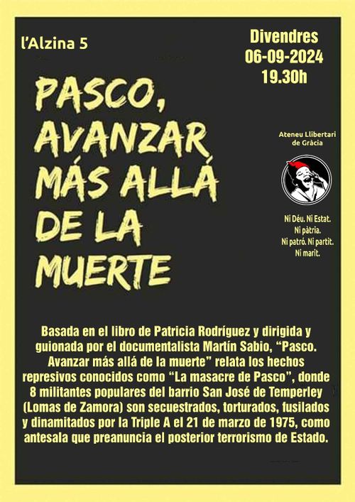 Documental: PASCO, AVANZAR MÁS ALLÁ DE LA MUERTE