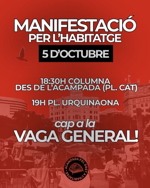 Manifestació Habitatge - Columna Acapada Barcelona