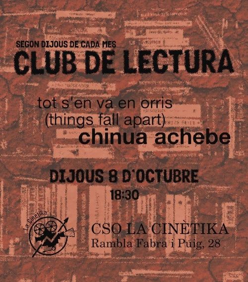 Club de lectura: Tot se’n va a n’orris de Chinua Achebe