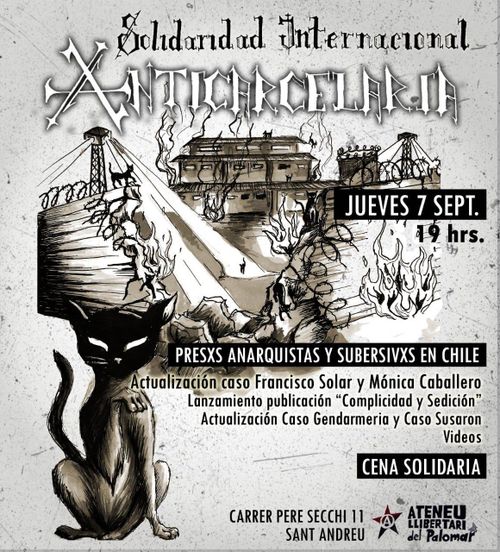 cena solidaria PRESXS ANARQUISTAS Y SUBERSIVXS EN CHILE