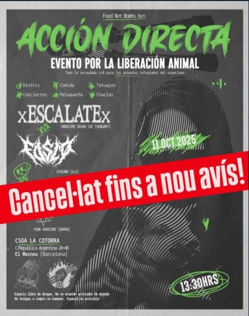 CANCEL·LAT - Evento por la liberación animal
