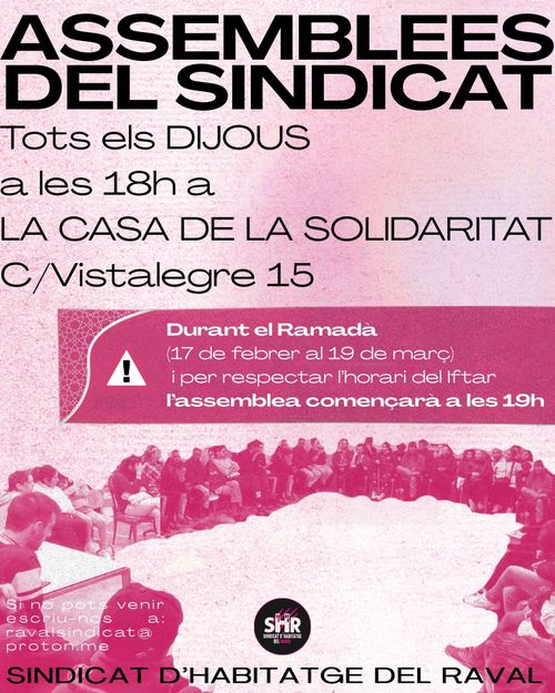Assemblees del Sindicat d'Habitatge del Raval