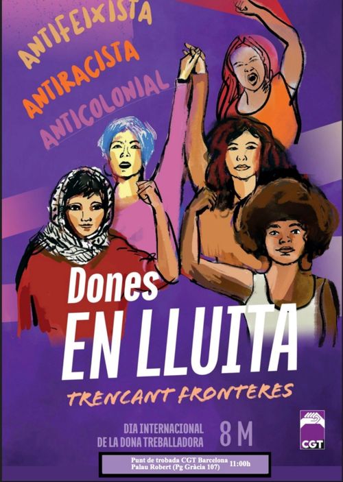 Manifestació Dones en lluita, trencant fronteres