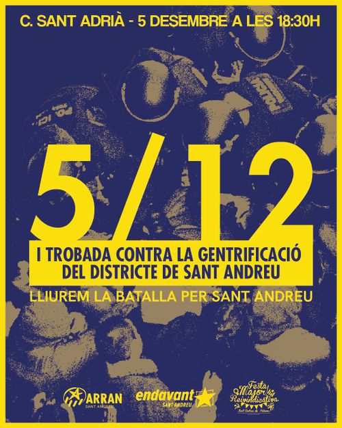 1a Trobada contra la Gentrifició del districte de Sant Andreu