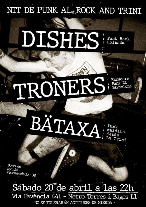 Concert punk BATÄXA+DISHES+TRONERS