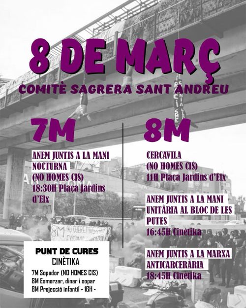 CONVOCATORIES 8M LA SAGRERA - SANT ANDREU