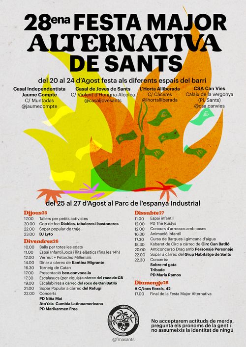28ena Festa Major Alternativa de Sants - Parc de l'Espanya Industrial