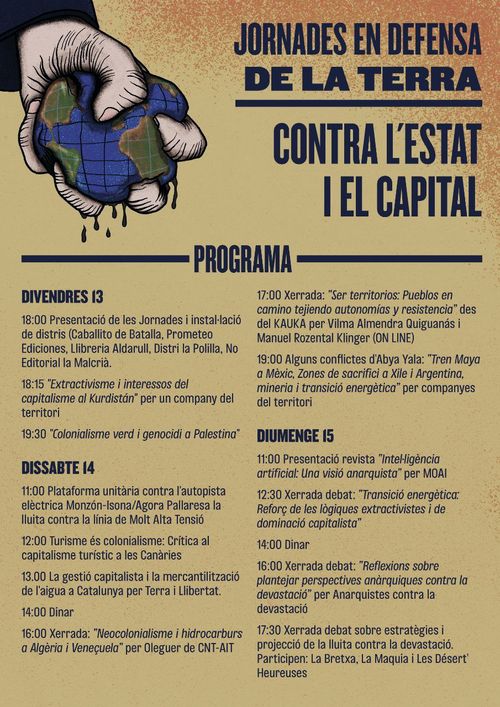 Jornades en defensa de la Terra. Contra l'Estat i el Capital