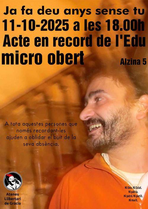 Acte en record de l'Edu Moner