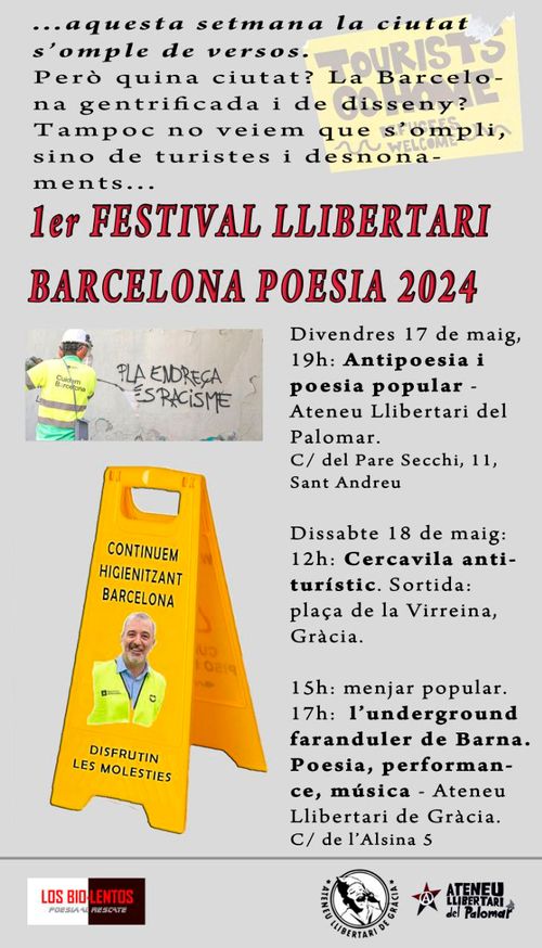 1er FESTIVAL LLIBERTARI BARCELONA POESIA 2024