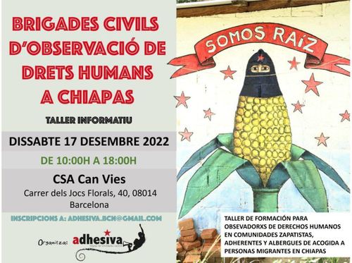 Taller de formació per a observadorxs de Drets Humans a les comunitats zapatistes