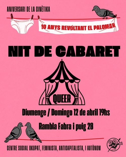 Tarda de Cabaret Queer d’aniverari amb La Korrosiva (+18)