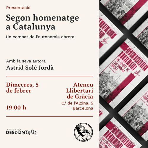 Presentació del llibre SEGON HOMENATGE A CATALUNYA