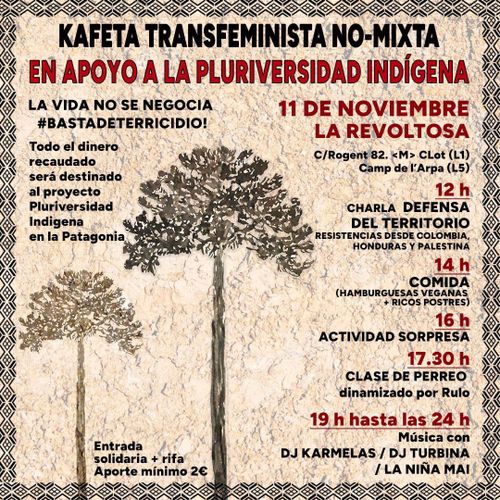 Kafeta transfeminista no mixta en apoyo a la pluriversidad indígena