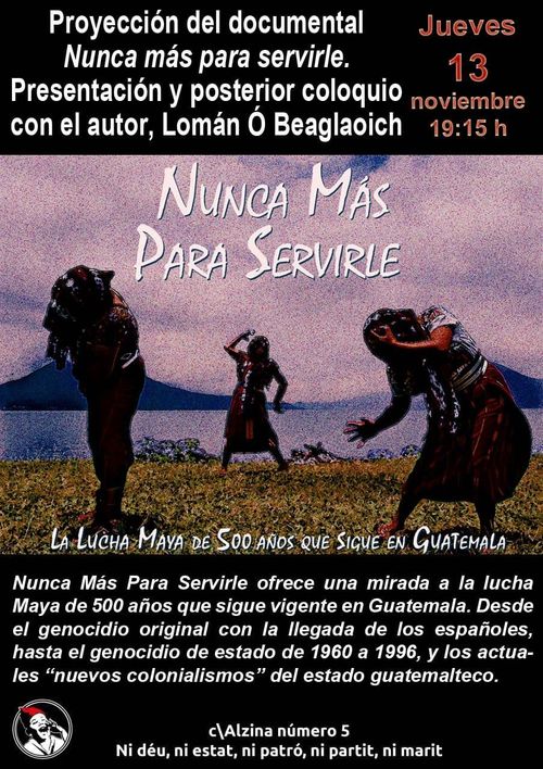 Documental: NUNCA MAS PARA SERVIRLE (2025) dir. Lomán Ó. Beaglaoich