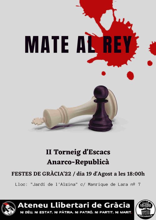 MATE AL REY  II Torneig d'Escacs