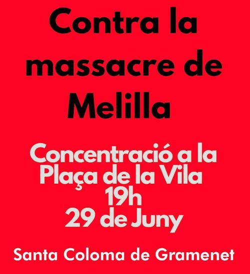 Concentració contra la massacre de Melilla