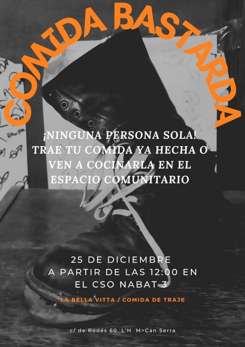 COMIDA BASTARDA - Diumenge 25 a partir de les 12h al Nabat