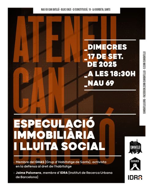 Xerrada: Especulació immobiliària i lluita social