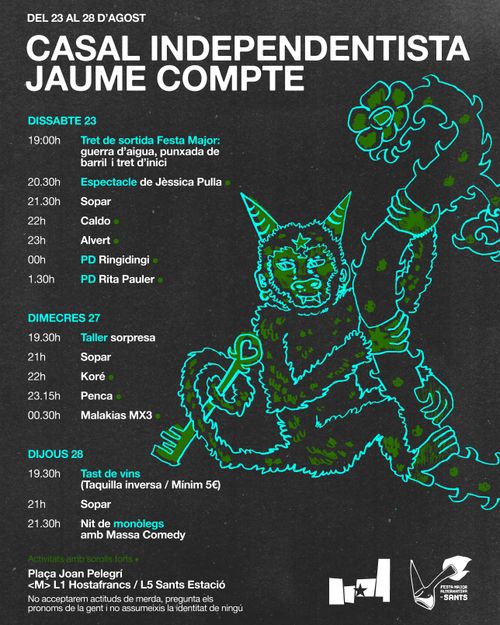 Cartell FMAS - Casal Independentista Jaume Compte