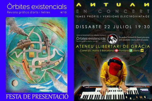 Festa presentació del nº13 d'ÒRBITES EXISTENCIALS amb l'actuació d'ANTUAN