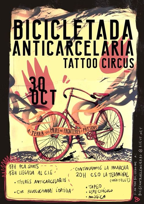 Bicicletada anticarcelaria tatoo circus