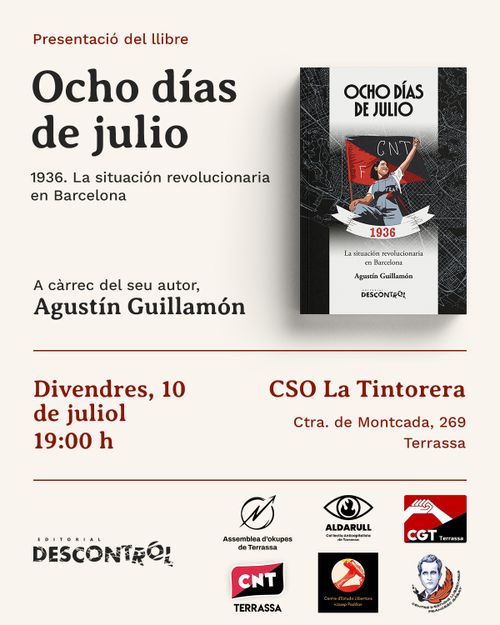 Presentació del llibre 'Ocho días de julio. 1936. La situación revolucionaria en Barcelona'