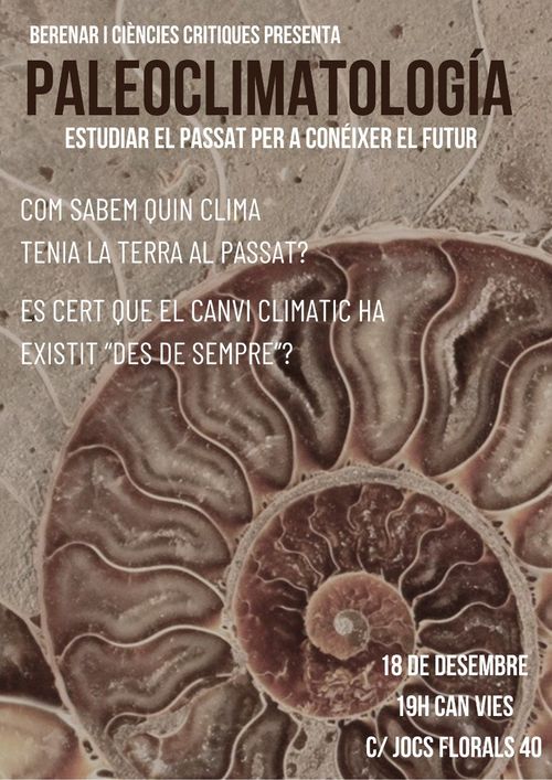 Paleoclimatología: estudiar el passar per a conéixer el futur (Berenar i ciències critiques)